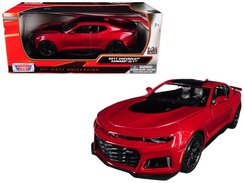 2017 Chevrolet Camaro ZL1 Burgundy 1/24 Diecast Car Model by Motormax — physical
