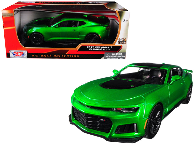 2017 Chevrolet Camaro ZL1 Metallic Green 1/24 Diecast Car Model by Motormax — physical