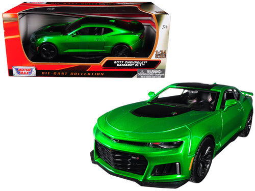 2017 Chevrolet Camaro ZL1 Metallic Green 1/24 Diecast Car Model by Motormax — physical