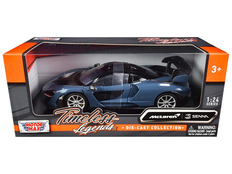 McLaren Senna Gray Metallic and Black "Timeless Legends" 1/24 Diecast Model Car by Motormax — physical