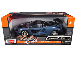 McLaren Senna Gray Metallic and Black "Timeless Legends" 1/24 Diecast Model Car by Motormax — physical