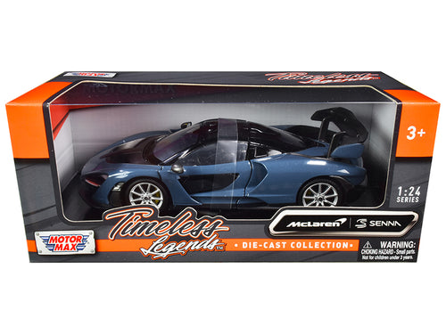 McLaren Senna Gray Metallic and Black "Timeless Legends" 1/24 Diecast Model Car by Motormax — physical
