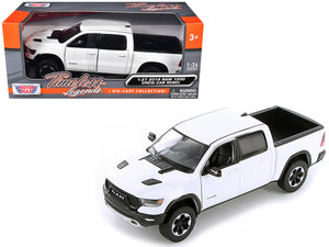 2019 RAM 1500 Rebel Crew Cab Pickup Truck White 1/24-1/27 Diecast Model Car by Motormax — physical