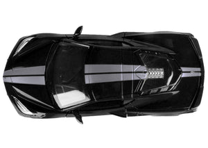 2020 Chevrolet Corvette C8 Stingray Black with Silver Stripes "Timeless Legends" Series 1/24 Diecast Model Car by Motormax