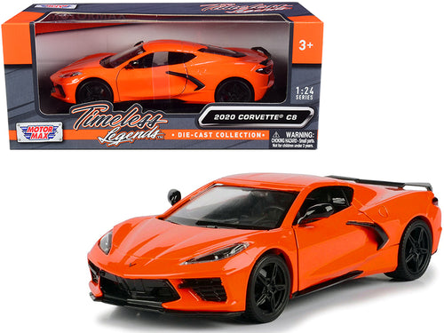 2020 Chevrolet Corvette C8 Stingray Orange "Timeless Legends" 1/24 Diecast Model Car by Motormax — physical