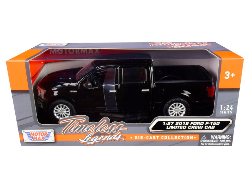 2019 Ford F-150 Limited Crew Cab Pickup Truck Black 1/24-1/27 Diecast Model Car by Motormax — physical