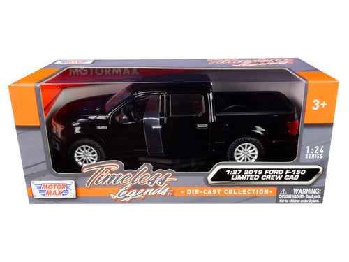 2019 Ford F-150 Limited Crew Cab Pickup Truck Black 1/24-1/27 Diecast Model Car by Motormax — physical