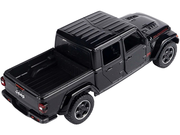 2021 Jeep Gladiator Rubicon (Closed Top) Pickup Truck Black 1/24-1/27 Diecast Model Car by Motormax