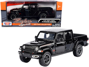 2021 Jeep Gladiator Rubicon (Closed Top) Pickup Truck Black 1/24-1/27 Diecast Model Car by Motormax — physical