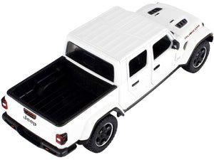 2021 Jeep Gladiator Rubicon (Closed Top) Pickup Truck White 1/24-1/27 Diecast Model Car by Motormax