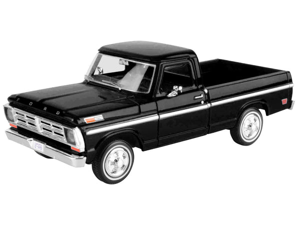 1972 Ford F-100 Pickup Truck Black "Timeless Legends" Series 1/24 Diecast Model Car by Motormax