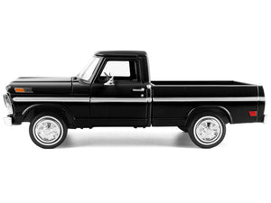 1972 Ford F-100 Pickup Truck Black "Timeless Legends" Series 1/24 Diecast Model Car by Motormax