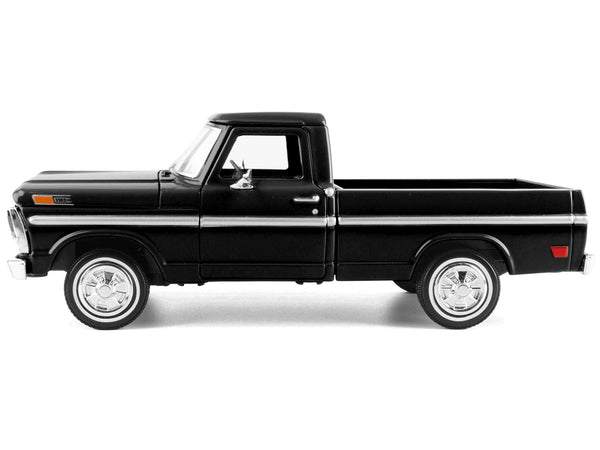 1972 Ford F-100 Pickup Truck Black "Timeless Legends" Series 1/24 Diecast Model Car by Motormax