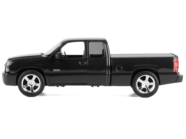 2006 Chevrolet Silverado SS Pickup Truck Black "Timeless Legends" Series 1/25 Diecast Model Car by Motormax