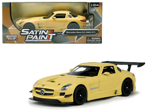 Mercedes Benz SLS AMG GT3 Matte Yellow 1/24 Diecast Model Car by Motormax — physical