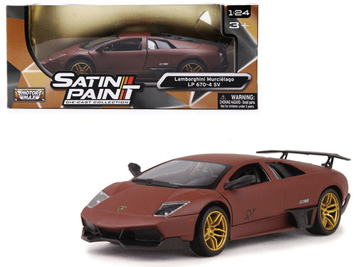 Lamborghini Murcielago LP 670-4 SV Matte Brown 1/24 Diecast Model Car by Motormax — physical