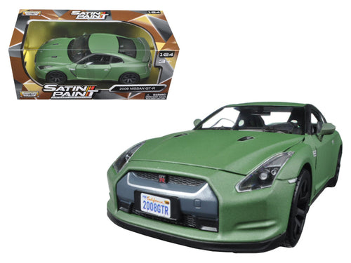 2008 Nissan GT-R R35 Matt Green 1/24 Diecast Model Car by Motormax — physical
