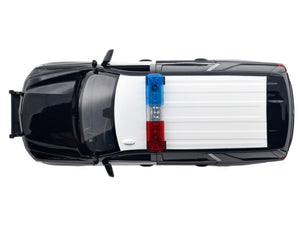2025 Chevrolet Tahoe PPV "CHP (California Highway Patrol)" Black and White with Flashing Light Bar and Front and Rear Lights and Sounds 1/24 Diecast Model Car by Motormax