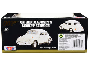 1966 Volkswagen Beetle White James Bond 007 "On Her Majesty's Secret Service" (1969) Movie "James Bond Collection" Series 1/24 Diecast Model Car by Motormax