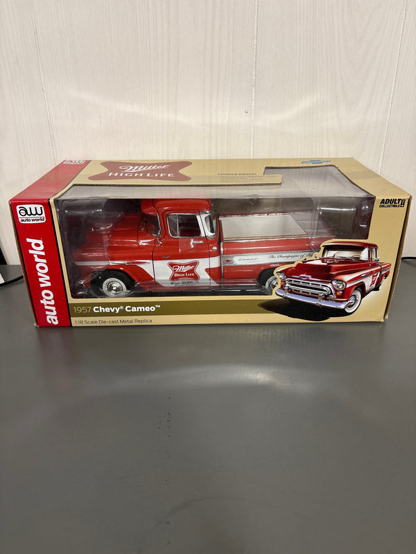 S and E Hobbies and Collectables Auto World 1957 Chevy Cameo Diecast