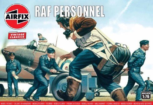 Black Forest® Hobby Supply Co Airfix 747 1/76 WWII RAF Personnel Figure Set (37) — Figures & Soldier Kits > Airfix