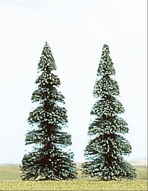Busch 6105 HO Scale Pine Trees, 4-5/16in/11cm pkg(2)