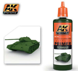 Black Forest® Hobby Supply Co AK Interactive 179 Russian Green Acrylic Primer 60ml Bottle — Glues, Paints, Tools > AK