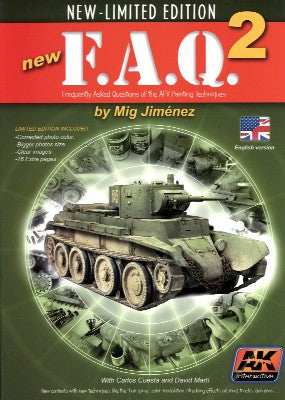Black Forest® Hobby Supply Co AK Interactive 38 FAQ 2 AFV Painting Techniques Book 5th Edition — Glues, Paints, Tools > AK