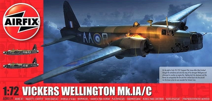 Black Forest® Hobby Supply Co Airfix 8019 1/72 Vickers Wellington Mk IA/C RAF Bomber — Military Aircraft Kits > Airfix