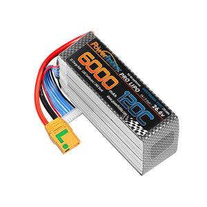 POWERHOBBY 7S 26.6V 6000MAH 120C GRAPHENE + HV LIPO BATTERY W XT90 PLUG