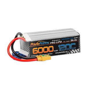 POWERHOBBY 7S 26.6V 6000MAH 120C GRAPHENE + HV LIPO BATTERY W XT90 PLUG