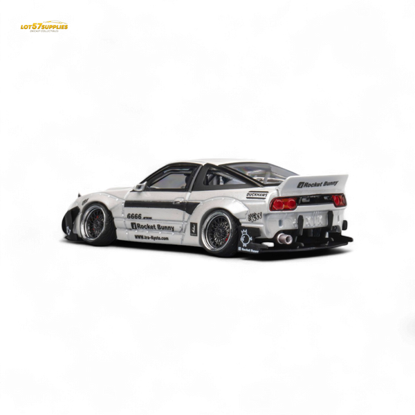 MicroTurbo Custom 180SX - Pandem Rocket Bunny White 1:64