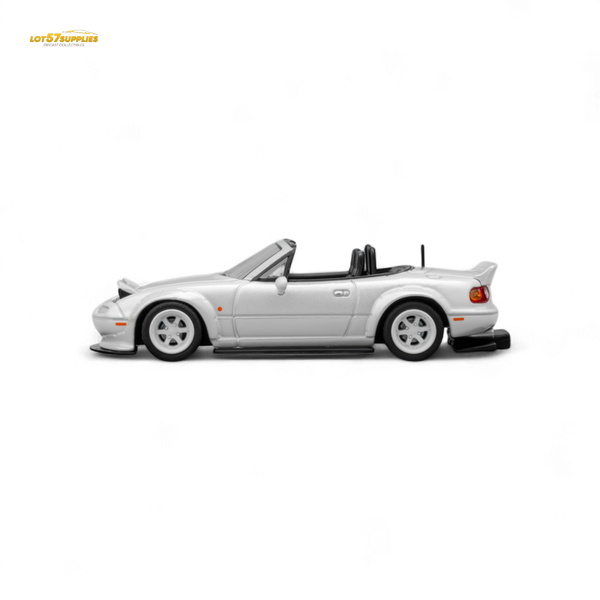 Microturbo Custom MX5 Rocket Bunny - Metallic White 1:64