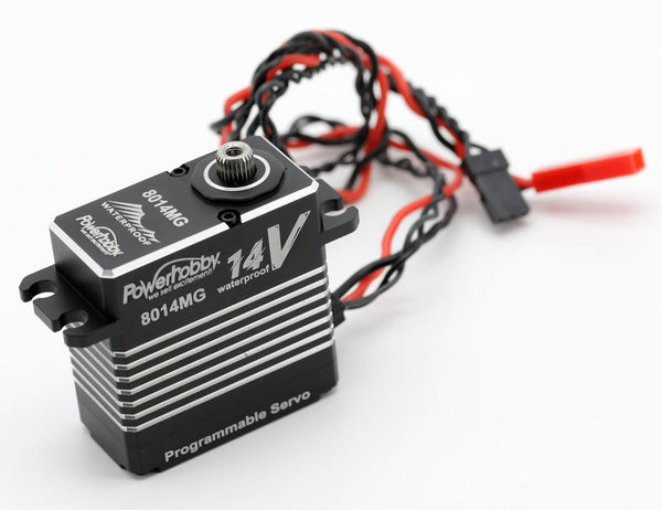 Powerhobby 8014MG 14v Programmable Waterproof HV Brushless 3s Lipo Servo
