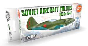Black Forest® Hobby Supply Co AK Interactive 11740 Air Series: Soviet Aircraft 1930s-1941 3G Acrylic Paint Set — Paints,