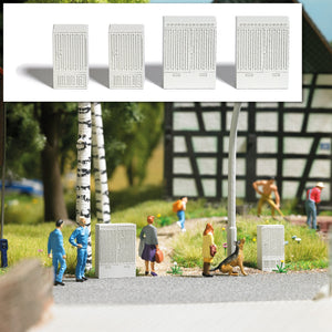 Busch 7772 HO Scale Electrical Cable Cabinets, Pack of 4