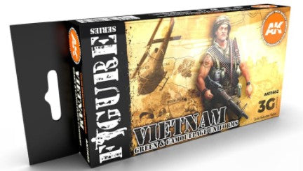 Black Forest® Hobby Supply Co AK Interactive 11682 Figures Series: Vietnam Green & Camouflage 3G Acrylic Paint — Glues,