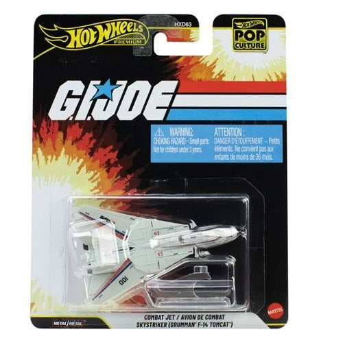 Hot Wheels Pop Culture 2026 - Select Vehicle(s) featuring a G.I. Joe themed combat jet model Skystirker Grumman F-14 Tomcat in collectible packaging, ideal for enthusiasts and STEM-focused learning.