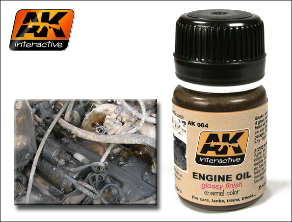 Black Forest® Hobby Supply Co AK Interactive 84 Engine Oil Glossy Enamel Paint 35ml Bottle — Glues, Paints, Tools > AK