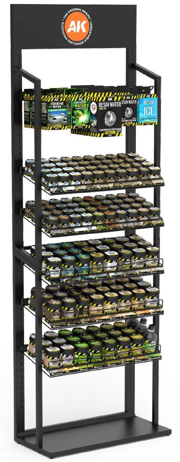 Black Forest® Hobby Supply Co AK Interactive EXP0001 Diorama Display Deal w/FREE Rack (Consists of 49 differen — Paints,