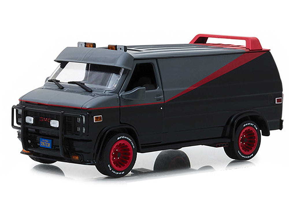 Model of 1983 GMC Vandura from 'The A-Team' with packaging