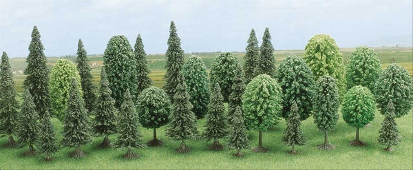 Busch 6489 HO Scale Mixed Forest Trees, 30-Pack