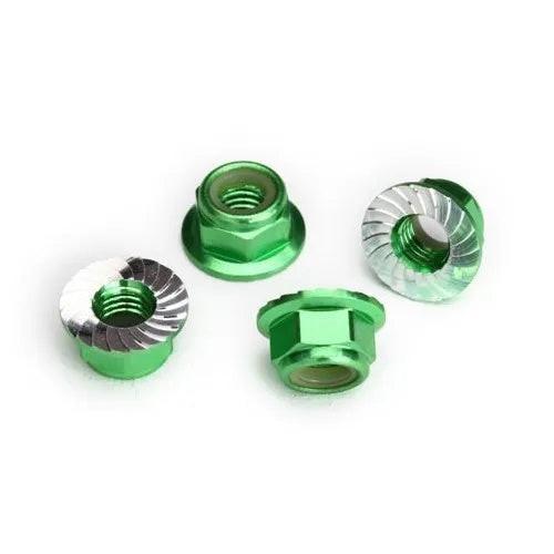PowerHobby Traxxas TRA8447G 5mm Aluminum Flanged Nylon Locking Nuts Green Maxx/UDR — UDR Parts