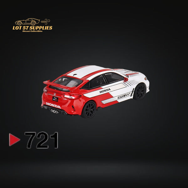 Mini-GT Honda Civic Type R #2 2023 Pace Car White #721 1:64 MGT00721