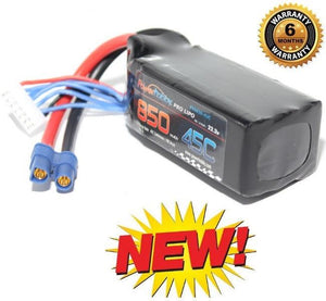 Powerhobby 6S 22.2V 850mAh 45C Lipo Battery w EC3 Plug FOR Blade 270 CFX