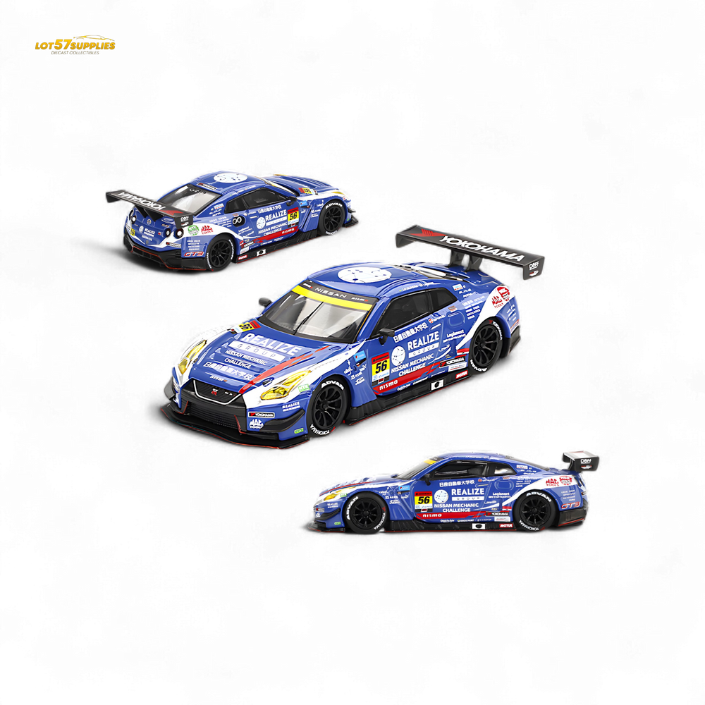 Mini-GT Nissan GT-R Nismo GT3 #56 "REALIZE MECHANIC CHALLENGE GT-R" 2023 SUPER GT SERIES #859 1:64