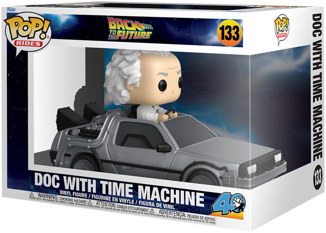 Funko POP! Rides Deluxe: Back to the Future Doc with Time Machine [PRE-ORDER: Distributor delayed delivery until October 2025!]