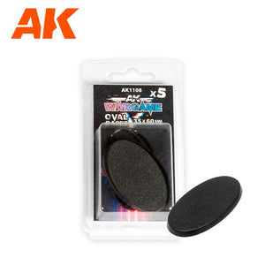 Black Forest® Hobby Supply Co AK Interactive 1108 Wargame: Oval Base 35x60mm (5) — Paints, Tools, Supplies > AK Interactive