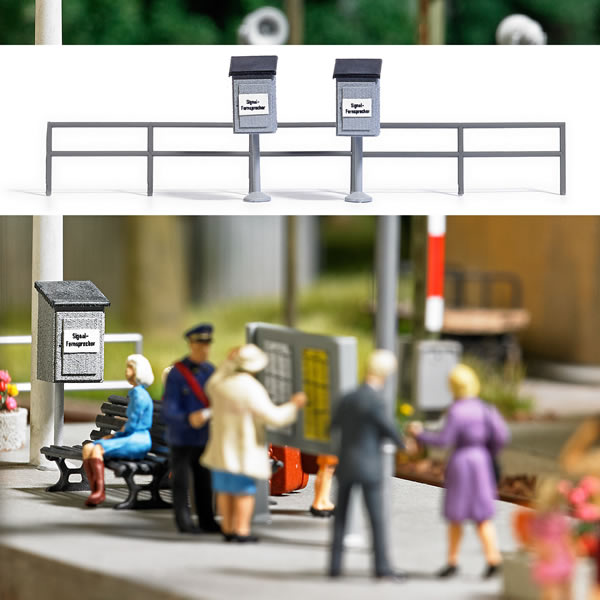 Black Forest® Hobby Supply Co Busch 1626 HO Scale Wooden Train Dispatcher Telephone Boxes -- pkg(2) — HO Scale Structures >