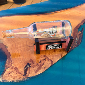 CCHobbyFun Battlestar Galactica Colonial Viper MK I Starship in a Bottle — Collectibles